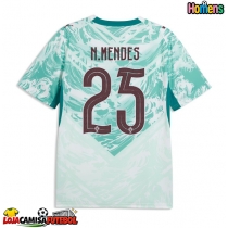 Camisa de Futebol Portugal Nuno Mendes #25 Equipamento Secundário Mundo 2026 Manga Curta